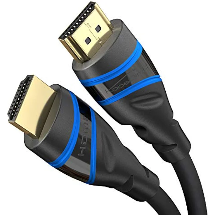 KabelDirekt – 8K/4K HDMI-2.1-Kabel – 1 m kurz – von HDMI zertifiziert für höchste Qualität (8K@60Hz, Ultra High Speed/48G, neuester Standard, optimal für PS5/Xbox, Monitor/TV/Beamer, schwarz) – Bild 1