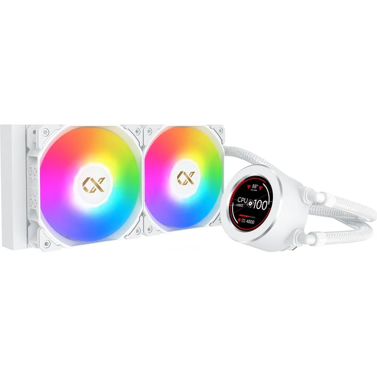 Xigmatek AIO Frozr-O II RGB, 240mm CPU Wasserkühler mit hoher Kühlleistung und dynamischer RGB-Beleuchtung, Weiss