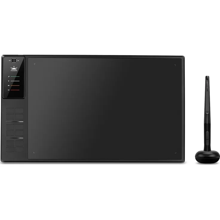 HUION WH1409 V2 Grafiktablett, Verkabelt & Kabellos, 5080 lpi, 350 x 218 mm, USB, 0,3 mm, 2,4 GHz, Schwarz