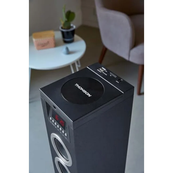 Thomson, Multimedia Tower with CD Player - Zwart Standlautsprecher - 60 Watt - schwarz – Bild 3