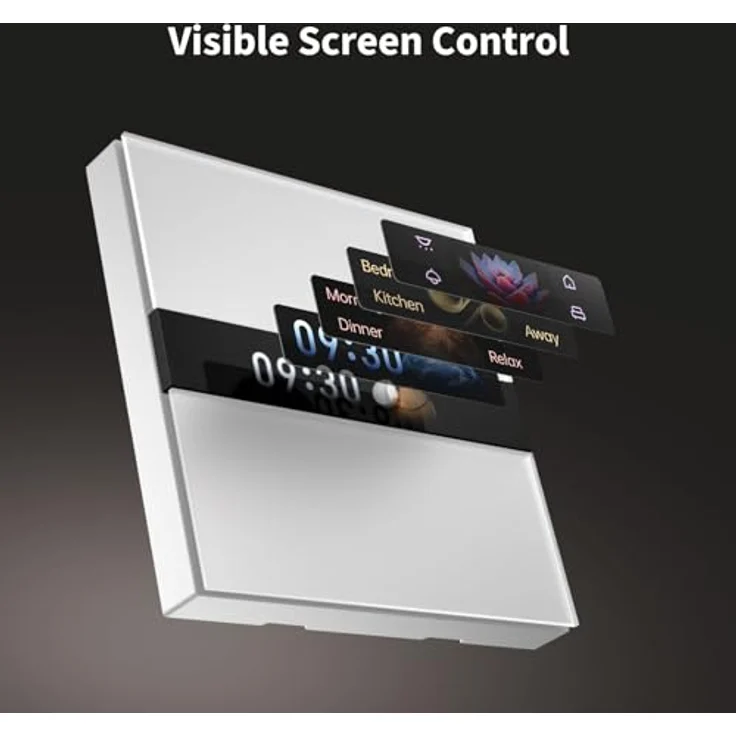 AQARA Display Switch V1, Display-Schalter mit 2,08" LCD, Weiß, Matter- und Zigbee-kompatibel, Energieverbrauchsanalyse, proximitätsaktiviert – Bild 3