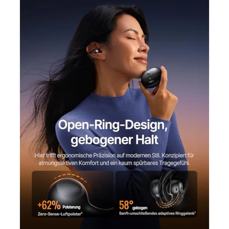 Baseus Inspire XC1, Open-ear Kopfhörer mit Dolby Audio, Hi-Res, 40 Std. Spielzeit, IP66, KI-klare Anrufe, Sound by Bose – Bild 4