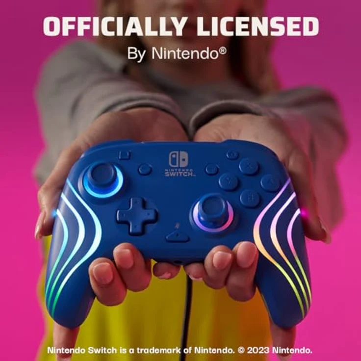PDP Official Switch Afterglow Wave Wired Controller - Blue – Bild 5