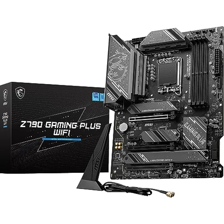 MSI Z790 GAMING PLUS WIFI Motherboard, ATX - Unterstützt Intel Core Prozessoren der 12. und 13. Generation, LGA 1700 - DDR5 Memory Boost 7200+MHz/OC, 1 x PCIe 5.0 x16, 4 x M.2 Gen4, 2.5G LAN, Wi-Fi 6E