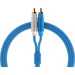 DJ TechTools Chroma Cables Audio MK2 RCA – RCA Blue, hochwertiges Stereo Kabel (Easy Wrap HQ Gummi, vergoldete Steckverbinder, 2,0m lang, Adapterkabel, integrierter Klettkabelbinder), Blau