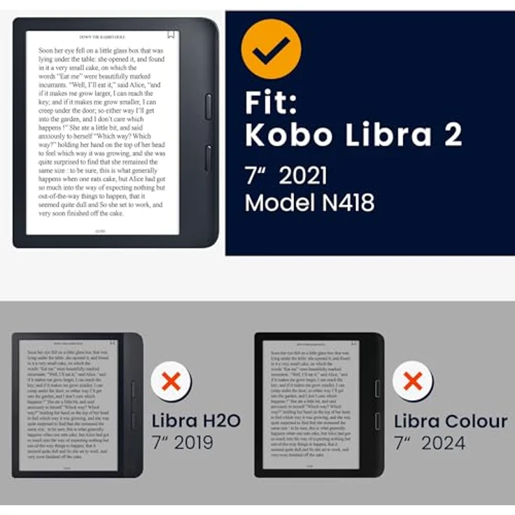 kwmobile Klapphülle kompatibel mit Kobo Libra 2 - eReader Case in Magnolien Rosa Weiß Altrosa mit Magnetverschluss und Kunstlederoberfläche – Bild 5