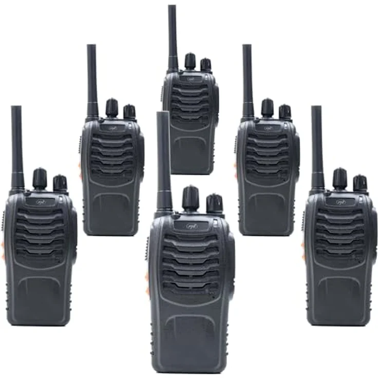 PNI PMR R40 PRO, Paket mit 6 tragbaren Funkgeräten, 8 PMR-Kanälen, inklusive Akkus, Ladegeräten und Kopfhörern – Bild 2