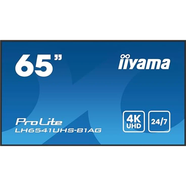 iiyama Prolite LH6541UHS-B1AG 164cm 64.5" Digital Signage Display VA LED Panel 4K UHD HDMI RS-232c RJ45 USB2.0 Mediaplayer 24/7 schwarz – Bild 2