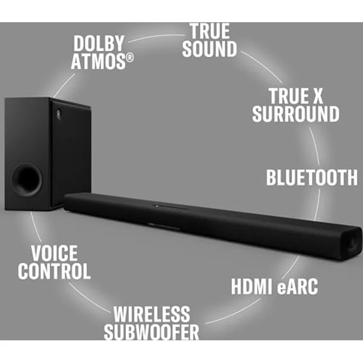 Yamaha TRUE X BAR 50A Soundbar Stereo (Bluetooth, WLAN (WiFi), 280 W, mit externem Subwoofer) – Bild 3