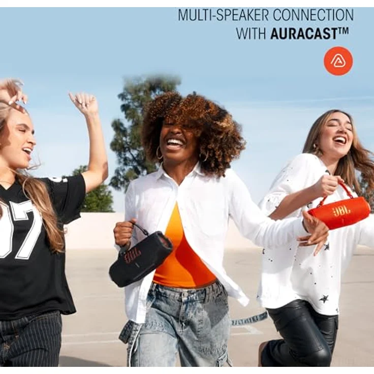 JBL Charge 6, tragbarer Bluetooth-Lautsprecher, 28 Stunden Akkulaufzeit, IP68 wasserdicht, Staub- und stoßfest, Pro Sound mit AI Sound Boost, Auracast Multi-Speaker, Violett – Bild 4