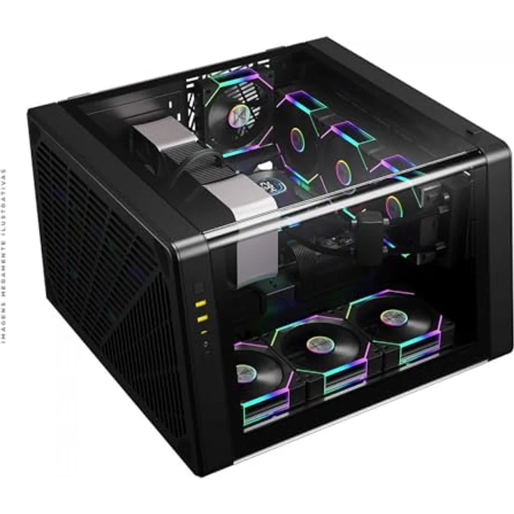 Gamdias NESO P1 PRO GAMING Fulltower Gehäuse, E-ATX, Schwarz mit optimierter Kühlung und RGB-Beleuchtung – Bild 2