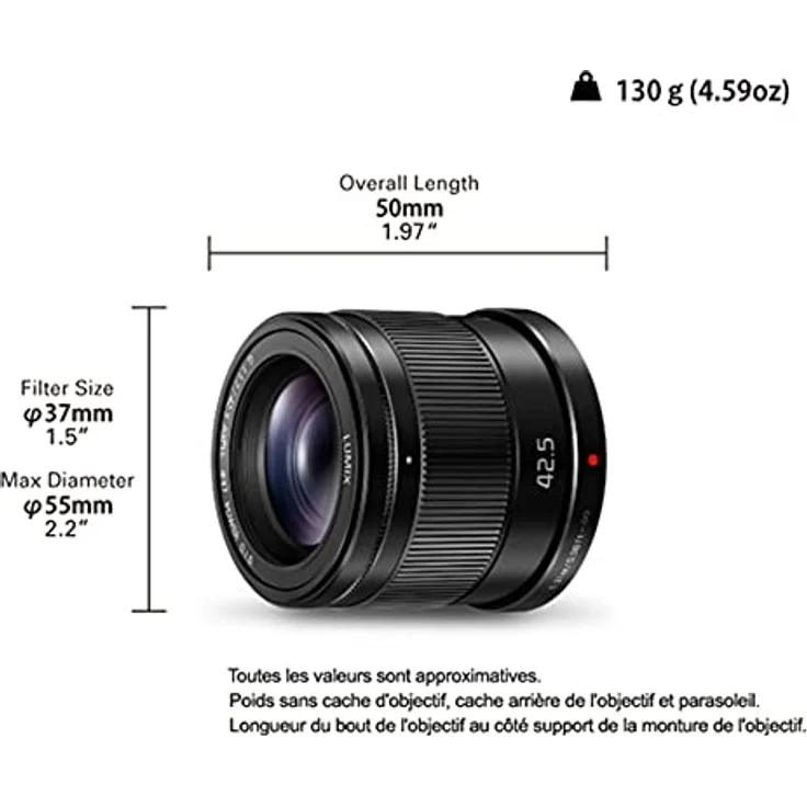 Panasonic H-HS043E LUMIX G Objektiv 42.5 mm-F1.7 ASPH., optischer Bildstabilisator, schwarz – Bild 4