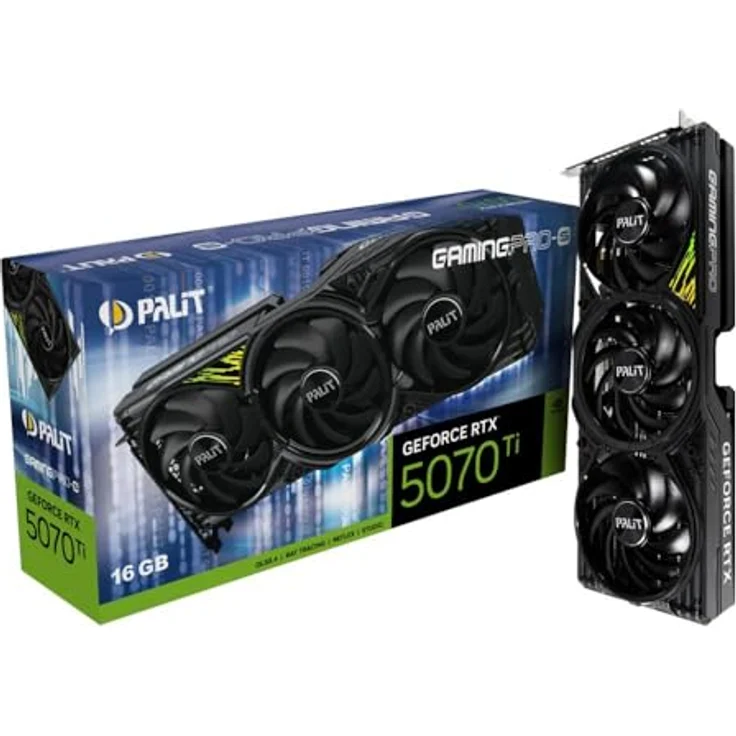 Palit GeForce® RTX 5070 TI GamingPro-S, Next-Gen-Grafikkarte mit 16GB GDDR7, 8K UHD, aktive Kühlung, 4 Monitore – Bild 2