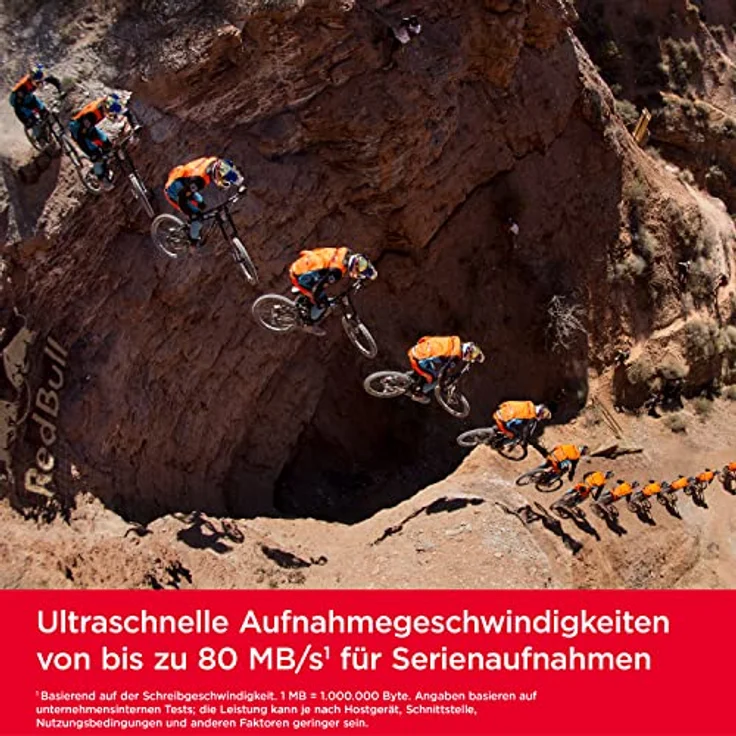 SanDisk Extreme SDXC UHS-I Speicherkarte 64 GB (V30, 170 MB/s Übertragung, U3, 4K UHD Videos, SanDisk QuickFlow-Technologie, wasserdicht, stoßfest, temperaturbeständig) – Bild 2