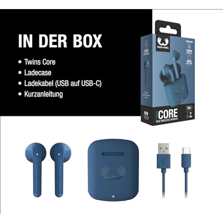 Fresh'N Rebel Twins Core In-Ear Kopfhörer (6 h, Kabellos), Blau – Bild 6