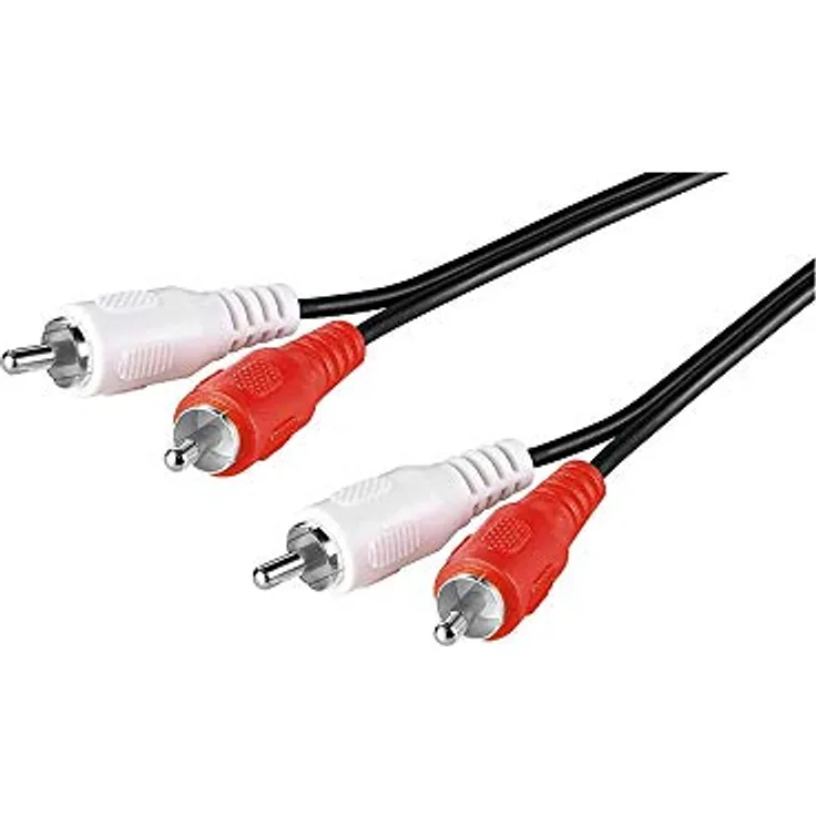Goobay 50405 Stereo Cinchkabel 1,5m / 2x Cinch-Stecker auf 2x Cinchstecker / RCA Kabel geschirmt / Subwoofer Kabel für Blu Ray Verstärker HiFi / Cinch Kabel 1,5m / Schwarz
