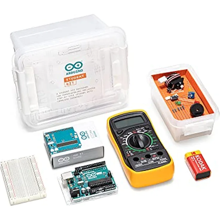 Arduino Education Set AKX00025, Student Kit mit Arduino Uno, Schritt-für-Schritt-Anleitungen für Programmierung und Elektronik 