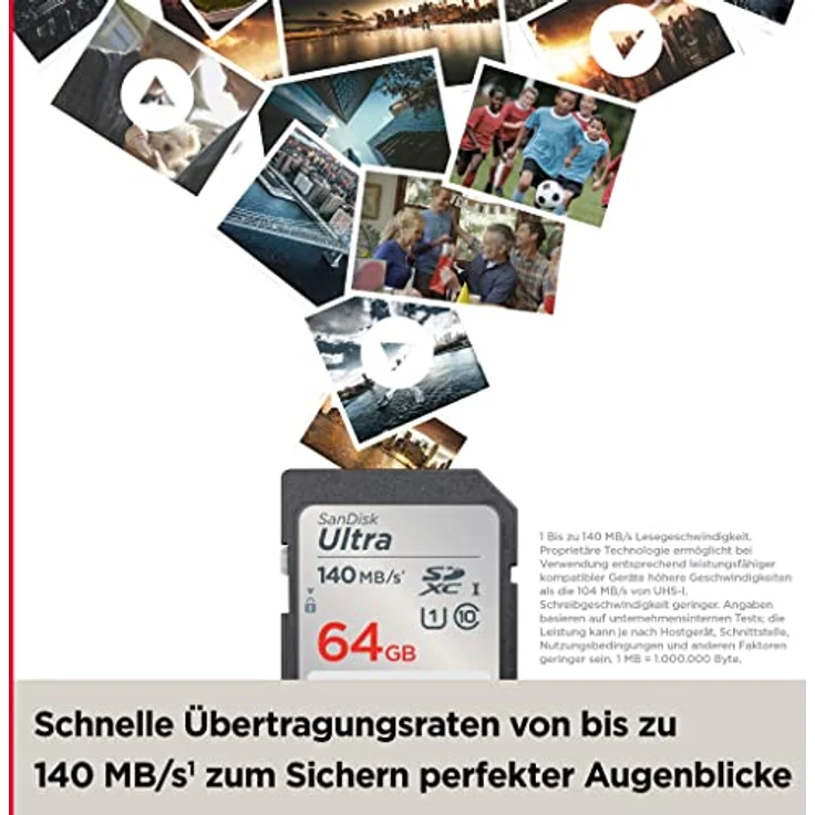 Sandisk Ultra SDXC Speicherkarte (64 GB, Class 10), schwarz – Bild 5