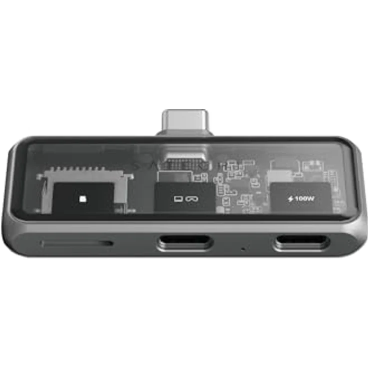 SATECHI Mobile XR Hub, USB-C-Adapter mit 100W Durchgangsladung, 10Gbps Datenübertragung, Videoausgang für XR/AR-Brillen, 4K-Auflösung, microSD-Kartenleser, Aluminiumgehäuse – Bild 1