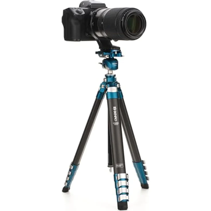 Benro CyanBird TCBC15FS30, Kohlefaser-Stativ-Set mit FS30-Kugelkopf, Schnellwechselplatte und Tragetasche, für DSLR und spiegellose Kameras, 1,18 kg leicht – Bild 4