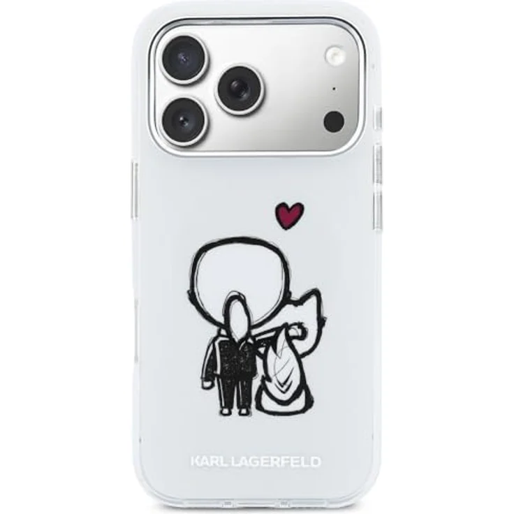 CG MOBILE Karl Lagerfeld Karl & Choupette Rückseite Hülle für iPhone 17 Pro, kompatibel mit MagSafe, Transparent, TPU/PC Material – Bild 3