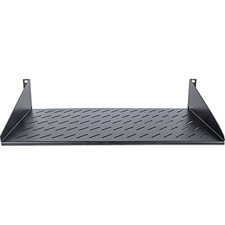 Intellinet 19" Fachboden zur Frontmontage 2 HE ( Montage an den beiden vorderen Profilschienen ) 250 mm Tiefe schwarz 712507 – Bild 3