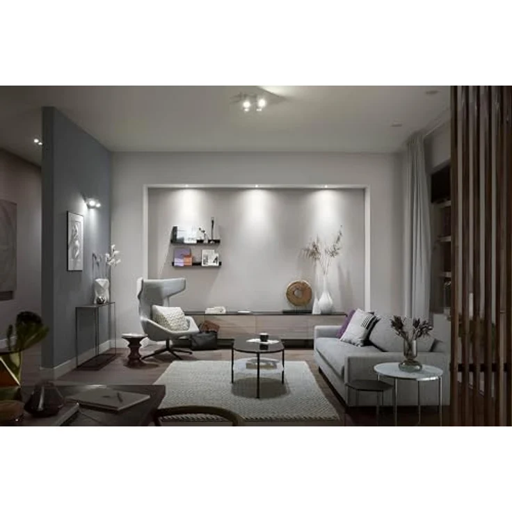 Philips Hue White & Color Ambiance Argenta Deckenlampe mit Viererspot, smarte Lichtsteuerung über Sprache und App, weiß – Bild 4