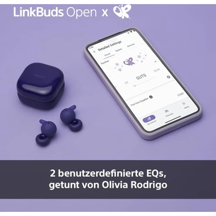 Sony LinkBuds Open – Kabellose Earbuds mit offenem Design, Transparenter Klang, 22h Akku, Weiss – Bild 4