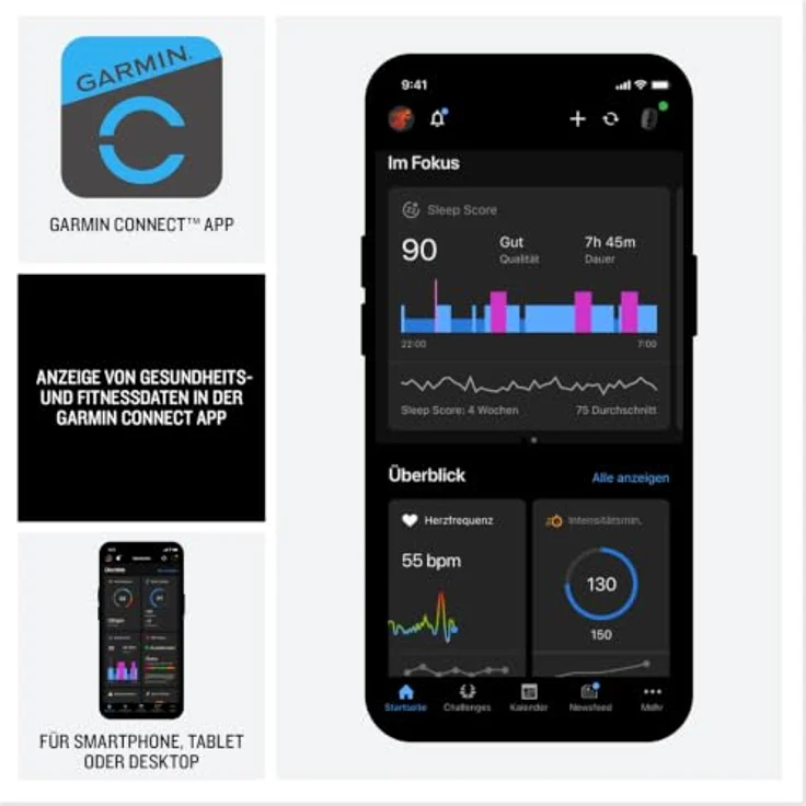 GARMIN Cirqa Smart Band L/XL Schwarz, Fitnessarmband mit 24/7 Gesundheits-Tracking, Schlafanalyse und umfangreichen Aktivitätsprofilen – Bild 6