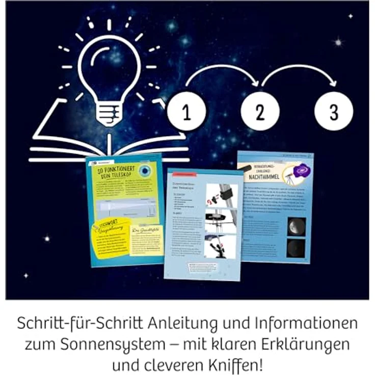 Kosmos Teleskop Astro-Teleskop, mit Aluminiumstativ, 35-, 56- und 175-fache Gesamtvergrößerung – Bild 5