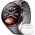 HUAWEI Watch 4 Pro Space Edition, Luft- und Raumfahrt-klassifiziertes DLC Titanium, Gesundheitsschnellcheck 2.0, eSIM Mobiltelefonie, ultralange Akkulaufzeit, iOS & Android kompatibel + FreeBuds 5i