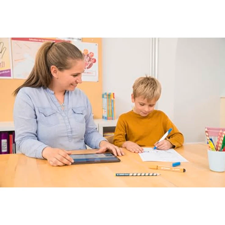 STABILO ErgoPen Neo, Smarter Stift mit App zur Motorik-Befundung für Kinder ab Vorschule, Schreibtraining für Tablet und Papier, ohne Schreibfarbe – Bild 3