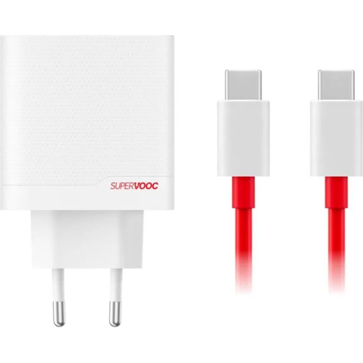 OnePlus Power Adapter Kit (80 W), USB Ladegerät mit Blitzladung, Weiss