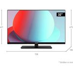 Panasonic TS-32N30AEZ, N30 Serie 32 Zoll HD LED TV, hoher Kontrast, HD Triple Tuner, HDMI, Wandmontageoption, dünner Rahmen, schwarz