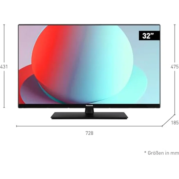 Panasonic TS-32N30AEZ, N30 Serie 32 Zoll HD LED TV, hoher Kontrast, HD Triple Tuner, HDMI, Wandmontageoption, dünner Rahmen, schwarz – Bild 1