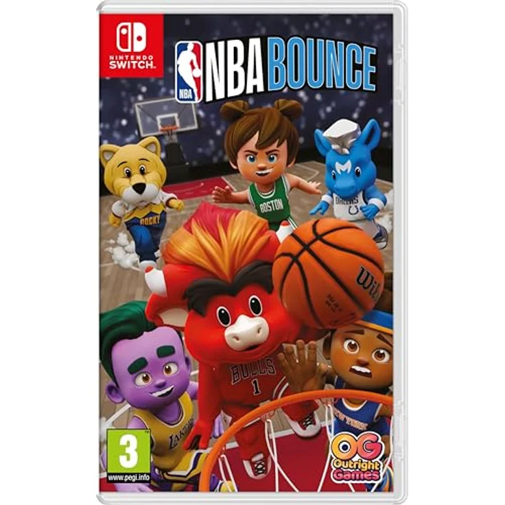 Outright Games NBA Bounce - Schalter, Nintendo Switch Spiel mit Co-Op für 4 Spieler, Team-Maskottchen und anpassbare Lineup – Bild 1