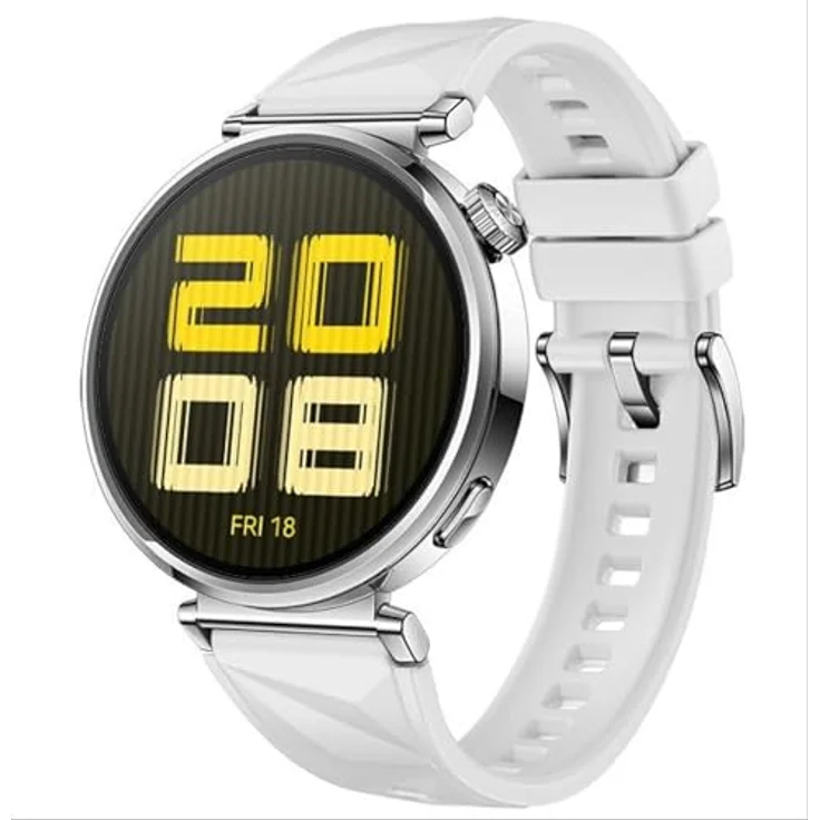 GIOPUEY Armband für Huawei Watch GT 6/GT 5 41mm/5 Pro 42mm, Weiches Silikon Ersatzarmband [Verschleißfest] [Atmungsaktiv] - weiß – Bild 4