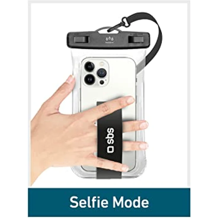 sbs mobile TEWATERSELFIEK Handy-Schutzhülle, universal für Smartphones bis 17,3 cm (6.8), Schwarz – Bild 2