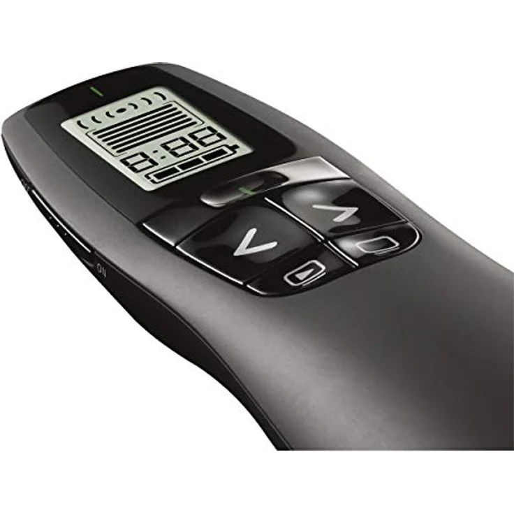 Logitech R700 Presenter, Kabellose 2,4 GHz Verbindung via USB-Empfänger, 30 m Reichweite, Roter Laserpointer, LCD-Display mit Timer und Batterieanzeige, 6 Tasten, PC - Schwarz, Englische Verpackung – Bild 3