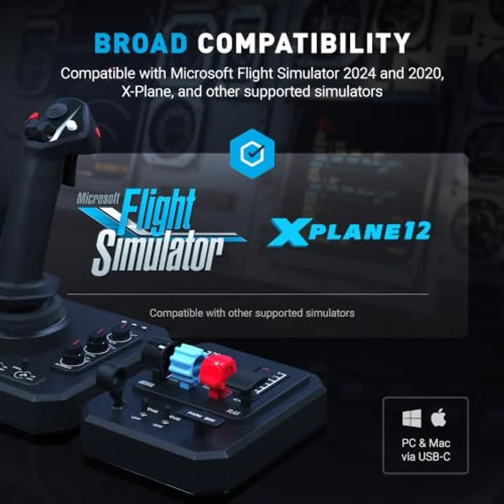 HONEYCOMB Foxtrot Takeoff Kit, Joystick für PC und Mac, kompatibel mit MSFS 2020 und xPlane – Bild 7