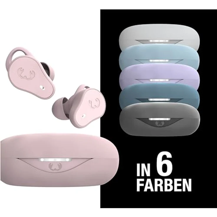 Fresh 'n Rebel Twins Move, kabellose In-Ear Bluetooth Sport Kopfhörer, Spritzwassergeschützt, Dual Master, Mit Mikrofon und klickbarer Taste und Lautstärkeregler, 30 Stunden Spielzeit (Smokey Pink) - Preisvergleich – Bild 5