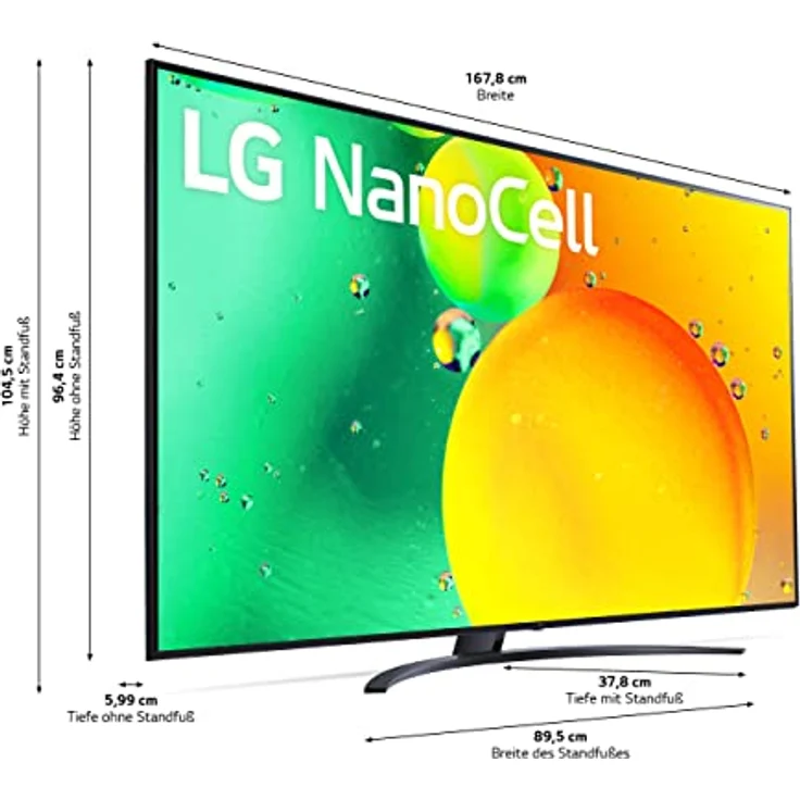 LG 75NANO769QA TV 189 cm (75 Zoll) NanoCell Fernseher (Active HDR, 60 Hz, Smart TV) [Modelljahr 2022] – Bild 2