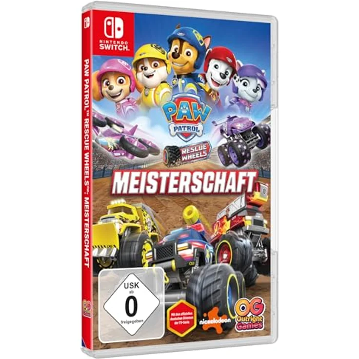 Outright Games PAW Patrol Rescue Wheels: Meisterschaft, Nintendo Switch Spiel mit Monster-Truck-Chaos, Stunts und Welpen-Power-Ups – Bild 2