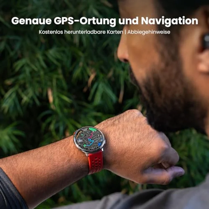 Amazfit Active 2 Premium – Edelstahl, schwarzes Lederarmband, 1,32" AMOLED, GPS, iOS & Android kompatibel, Unisex – Bild 9
