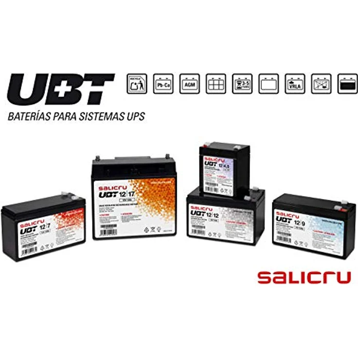 Salicru UBT 12V/9Ah, wiederaufladbare Blei-Säure-Batterie für USV-Systeme, wartungsfrei, schwarz – Bild 5