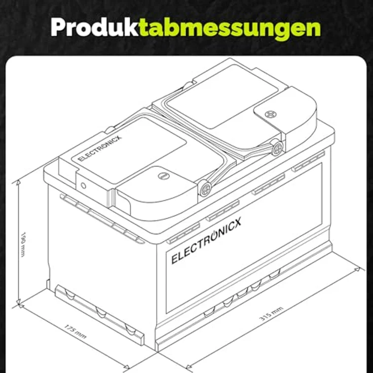 Electronicx Caravan Edition AGM Batterie 110AH, wartungsfreie 12V Versorgungsbatterie für Wohnmobile und Boote – Bild 7