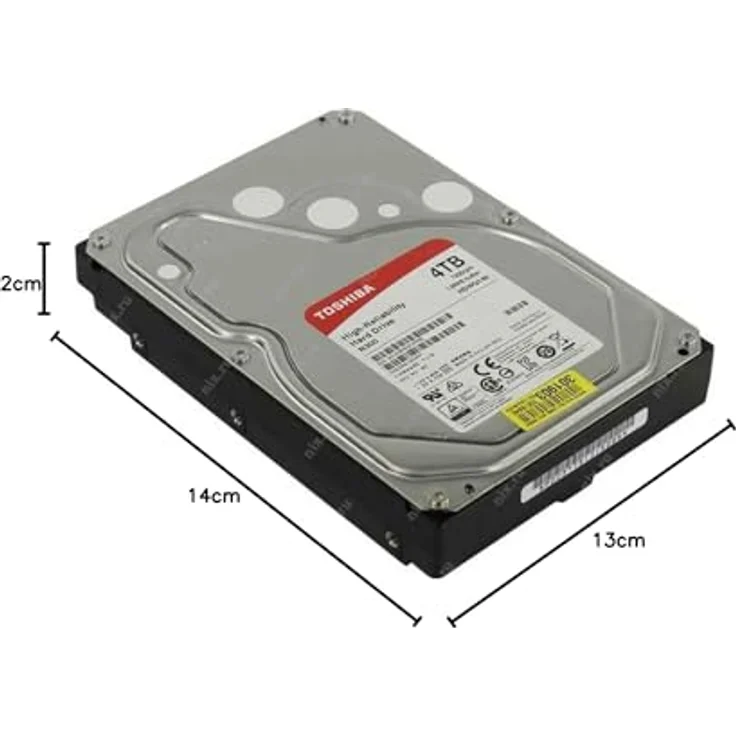 Toshiba S300 Surveillance - Festplatte - 4 TB - intern - 3.5 Zoll (8.9 cm) - SATA 6Gb/s - 5400 rpm - Puffer: 128 MB (HDWT140UZSVA) – Bild 2