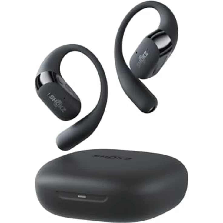 SHOKZ OpenFit 2+, True Wireless Open-Ear Headset mit Dolby Audio, kraftvollen Bässen und 48 Stunden Akkulaufzeit, Bluetooth Schwarz – Bild 1