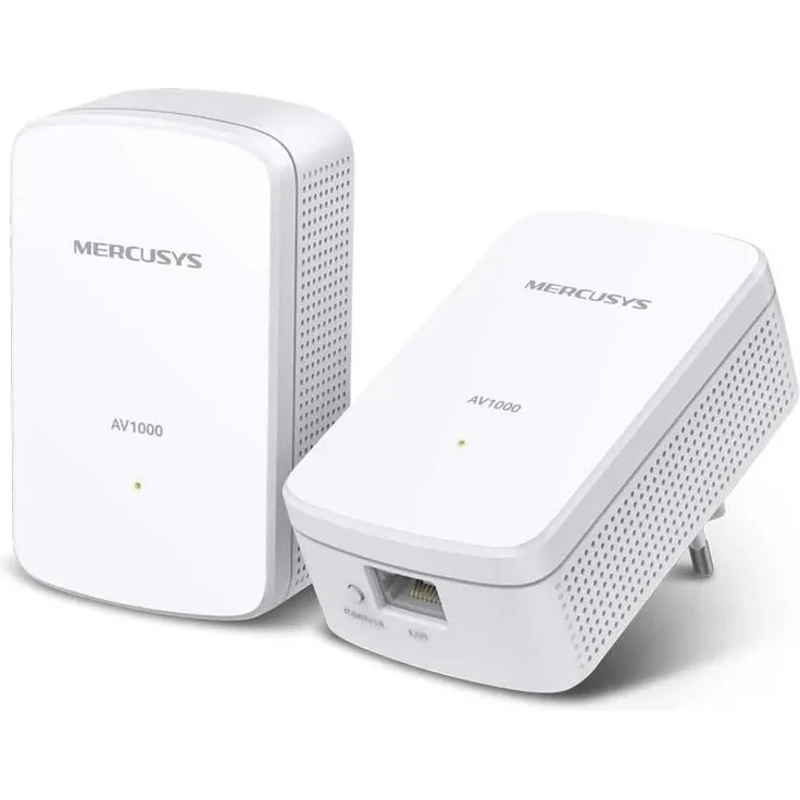 Mercusys AV1000 Gigabit Powerline Starter Kit, bis zu 1000 Mbit/s, 300m Reichweite, einfache Installation, IEEE 802.11i