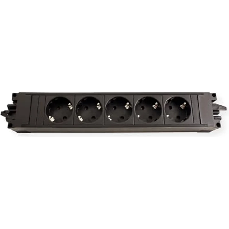 Bachmann STEP BASE Schutzkontakt Einbau-Tischsteckdosenleiste, 5x CEE7/3, schwarz – Bild 3